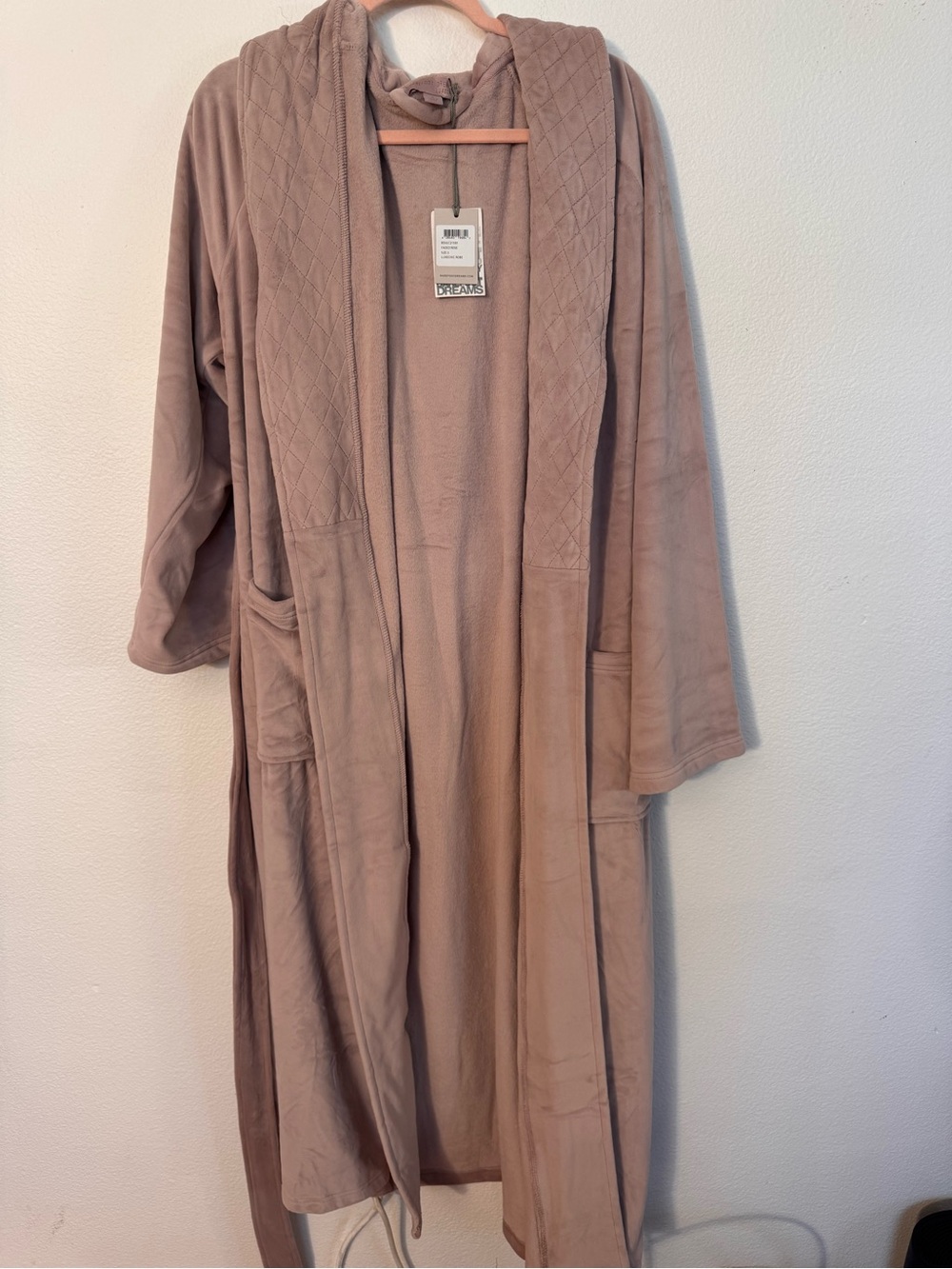 Barefoot Dreams Faded Rose Plush Hooded Robe